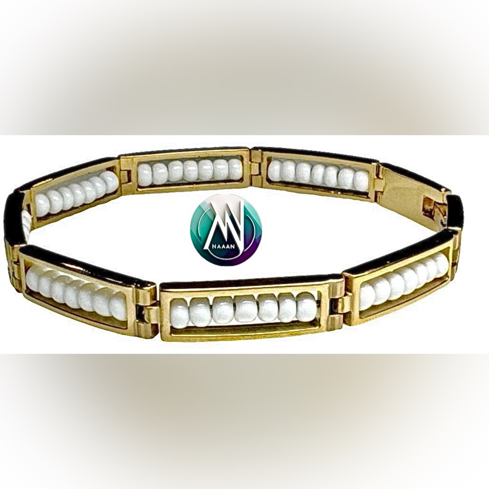 Stainless steel ilde de Obatala Bracelet (Czech Beads) yoruba religion africana